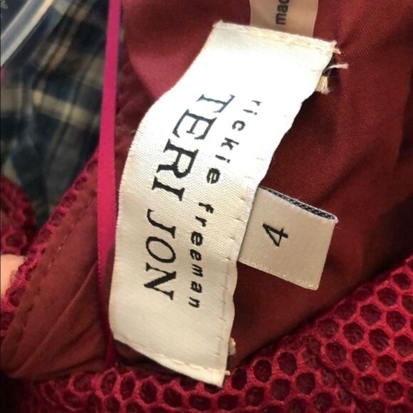 Rickie Freeman for Teri Jon Mesh Off the Shoulder - Picture 2 of 10